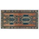 One-of-a-Kind 1960s Handmade Turkish Oriental Rug, 100% Wool. 4.7 x 9.2 Ft (141 x 280 cm)