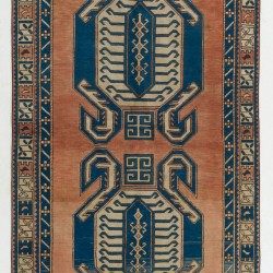 One-of-a-Kind 1960s Handmade Turkish Oriental Rug, 100% Wool. 4.7 x 9.2 Ft (141 x 280 cm)