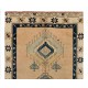 Geometric Patterned Handmade 1960s Central Anatolian Area Rug, 100% Wool. 4.7 x 8 Ft (143 x 245 cm)