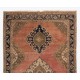 Vintage Turkish Runner Rug, Traditional Handmade Hallway Runner. 4.8 x 12 Ft (144 x 368 cm)
