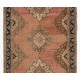 Vintage Turkish Runner Rug, Traditional Handmade Hallway Runner. 4.8 x 12 Ft (144 x 368 cm)