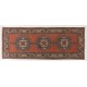 Antique Turkish Runner Rug, Vintage Handmade Corridor Carpet. 4.8 x 11.8 Ft (145 x 358 cm)