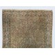 Oriental Carpet from 1960's, Handmade Turkish Rug in Red, Brown and Beige Colors. 4.9 x 7.4 Ft (148 x 225 cm)