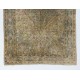 Oriental Carpet from 1960's, Handmade Turkish Rug in Red, Brown and Beige Colors. 4.9 x 7.4 Ft (148 x 225 cm)