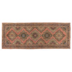 Turkish Runner Rug, Authentic Vintage Handmade Hallway Runner. 5 x 12.7 Ft (150 x 385 cm)