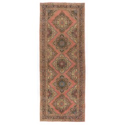Turkish Runner Rug, Authentic Vintage Handmade Hallway Runner. 5 x 12.7 Ft (150 x 385 cm)