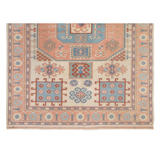 Room Size Handmade Vintage Central Anatolian Rug, 100% Wool.. 5.4 x 7.5 Ft (163 x 227 cm)