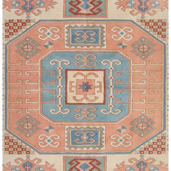 Room Size Handmade Vintage Central Anatolian Rug, 100% Wool.. 5.4 x 7.5 Ft (163 x 227 cm)