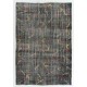 Mid-Century Handmade Turkish Zeki Muren Rug with Boomerang-shaped figures. 6 x 8.3 Ft (183 x 252 cm)