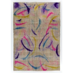 Oriental Handmade Wool Rug from 1960's, Vintage Turkish Carpet. 6.6 x 9.8 Ft (200 x 296 cm)