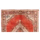 Rare Semi Antique Anatolian Oushak Rug. 7.9 x 9.5 Ft (240 x 287 cm)