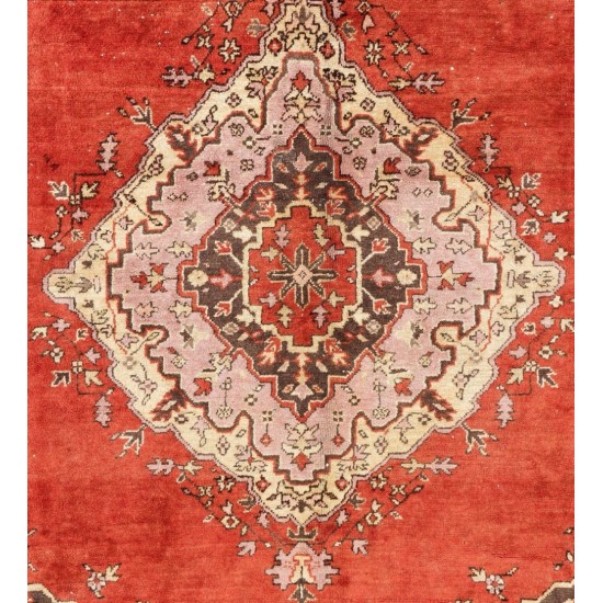 Rare Semi Antique Anatolian Oushak Rug. 7.9 x 9.5 Ft (240 x 287 cm)