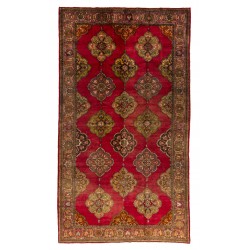 Oversize Unique Vintage Handmade Turkish Konya Rug, 100% Wool. 8 x 14.2 Ft (246 x 430 cm)