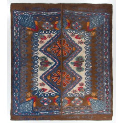 Oversize Unique Vintage Handmade Anatolian Greek Rug, 100% Wool. 9.4 x 10.9 Ft (286 x 331 cm)
