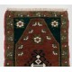 Handmade Doormat (Seat or Cushion Cover), Small Vintage Turkish Rug. 1.4 x 2.6 Ft (42 x 77 cm)