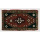 Handmade Doormat (Seat or Cushion Cover), Small Vintage Turkish Rug. 1.4 x 2.6 Ft (42 x 77 cm)
