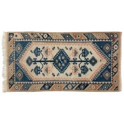 One-of-a-Kind Vintage Handmade Turkish Village Accent Rug, Circa 1960. 2.4 x 4.2 Ft (72 x 125 cm)
