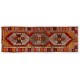 Multicolor Turkish Runner Rug, Authentic Vintage Handmade Hallway Runner. 2.7 x 8.5 Ft (80 x 257 cm)
