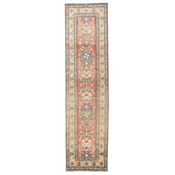 Turkish Runner Rug, Authentic Vintage Handmade Hallway Runner. 2.7 x 10.4 Ft (82 x 314 cm)