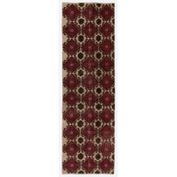 Narrow Vintage Handmade Turkish Runner Rug for Hallway Decor. 2.8 x 9.2 Ft (84 x 280 cm)