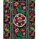 Silk Hand Embroidered Bed Cover, Vintage Suzani Wall Hanging from Uzbekistan. 4.3 x 7.3 Ft (130 x 220 cm)