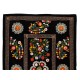 Silk Hand Embroidered Bed Cover, Vintage Suzani Wall Hanging from Uzbekistan. 4.4 x 6.7 Ft (133 x 203 cm)