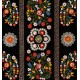Silk Hand Embroidered Bed Cover, Vintage Suzani Wall Hanging from Uzbekistan. 4.4 x 6.7 Ft (133 x 203 cm)