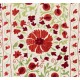 New Silk and Cotton Suzani Wall Hanging. Traditional Hand Embroidered Uzbek Bedspread. 4.6 x 7 Ft (140 x 212 cm)