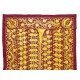 Silk Hand Embroidered Bed Cover, Vintage Suzani Wall Hanging from Uzbekistan. 4.7 x 7 Ft (142 x 213 cm)