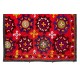Silk Hand Embroidered Bed Cover, Vintage Suzani Wall Hanging from Uzbekistan. 6 x 7.5 Ft (180 x 226 cm)