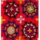 Silk Hand Embroidered Bed Cover, Vintage Suzani Wall Hanging from Uzbekistan. 6 x 7.5 Ft (180 x 226 cm)