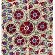 Silk Hand Embroidered Bed Cover, New Suzani Wall Hanging from Uzbekistan. 6.2 x 7.8 Ft (187 x 237 cm)