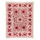 Authentic Silk Hand Embroidered Bed Cover, New Suzani Wall Hanging from Uzbekistan. 6.3 x 8 Ft (190 x 245 cm)