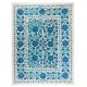 Authentic Silk Hand Embroidered Bed Cover, New Suzani Wall Hanging from Uzbekistan. 6.3 x 8 Ft (192 x 245 cm)
