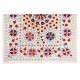 Authentic Silk Hand Embroidered Bed Cover, New Suzani Wall Hanging from Uzbekistan. 6.3 x 8 Ft (192 x 245 cm)