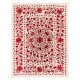 New Silk Hand Embroidered Bed Cover, Decorative Suzani Wall Hanging from Uzbekistan. 6.5 x 8 Ft (196 x 245 cm)