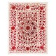 New Silk Hand Embroidered Bed Cover, Decorative Suzani Wall Hanging from Uzbekistan. 6.5 x 8 Ft (196 x 245 cm)