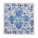 21st Century Hand Embroidered Silk Suzani Cushion Cover from Uzbekistan, Decorative Throw Pillow Cover. 17" x 18" (43 x 44 cm)
