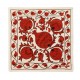 Decorative Silk Embroidered Suzani Cushion Cover from Uzbekistan. 18" x 18" (44 x 44 cm)