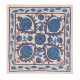 Home Decor Uzbek Silk Embroidery Suzani Cushion Case. Decorative Lace Pillow Cover. 18" x 18" (44 x 44 cm)