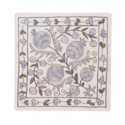 Silk Embroidery Suzani Cushion Cover. Decorative Lace Pillow Cover from Uzbekistan. 19" x 19" (46 x 46 cm)