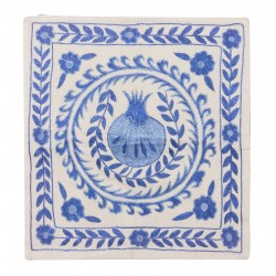 Hand Embroidery Suzani Cushion Cover, Decorative Central Asian / Uzbek Throw Pillow Cover. 19" x 19" (46 x 46 cm)