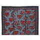 Silk Suzani Wall Hanging from Uzbekistan, Brand-New Hand Embroidered Bed or Table Cover. 4.5 x 7 Ft (135 x 215 cm)
