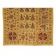 Decorative Silk Suzani Textille. Brand New Uzbek Embroidery Wall Hanging, Bed or Table Cover. 4.6 x 7 Ft (140 x 214 cm)