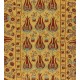 Decorative Silk Suzani Textille. Brand New Uzbek Embroidery Wall Hanging, Bed or Table Cover. 4.6 x 7 Ft (140 x 214 cm)