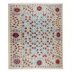 New Silk Embroidery Suzani Textille. Traditional Handmade Uzbek Bed Cover. 8.5 x 9.6 Ft (257 x 290 cm)