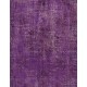 Purple Overdyed Accent Rug, Mid-Century Handmade Central Anatolian Carpet. 4 x 6.9 Ft (120 x 210 cm)