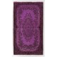 Purple Overdyed Accent Rug, Mid-Century Handmade Central Anatolian Carpet. 4 x 7 Ft (121 x 213 cm)