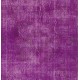 Purple Overdyed Rug with Art Deco Chinese Design, Mid-Century Handmade Central Anatolian Carpet. 5.6 x 9 Ft (168 x 274 cm)