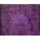 Purple Overdyed Rug, Mid-Century Handmade Central Anatolian Carpet. 5.6 x 8.8 Ft (170 x 268 cm)